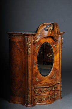 19th Century Rococo Top Cabinet Walnut Root, Germany