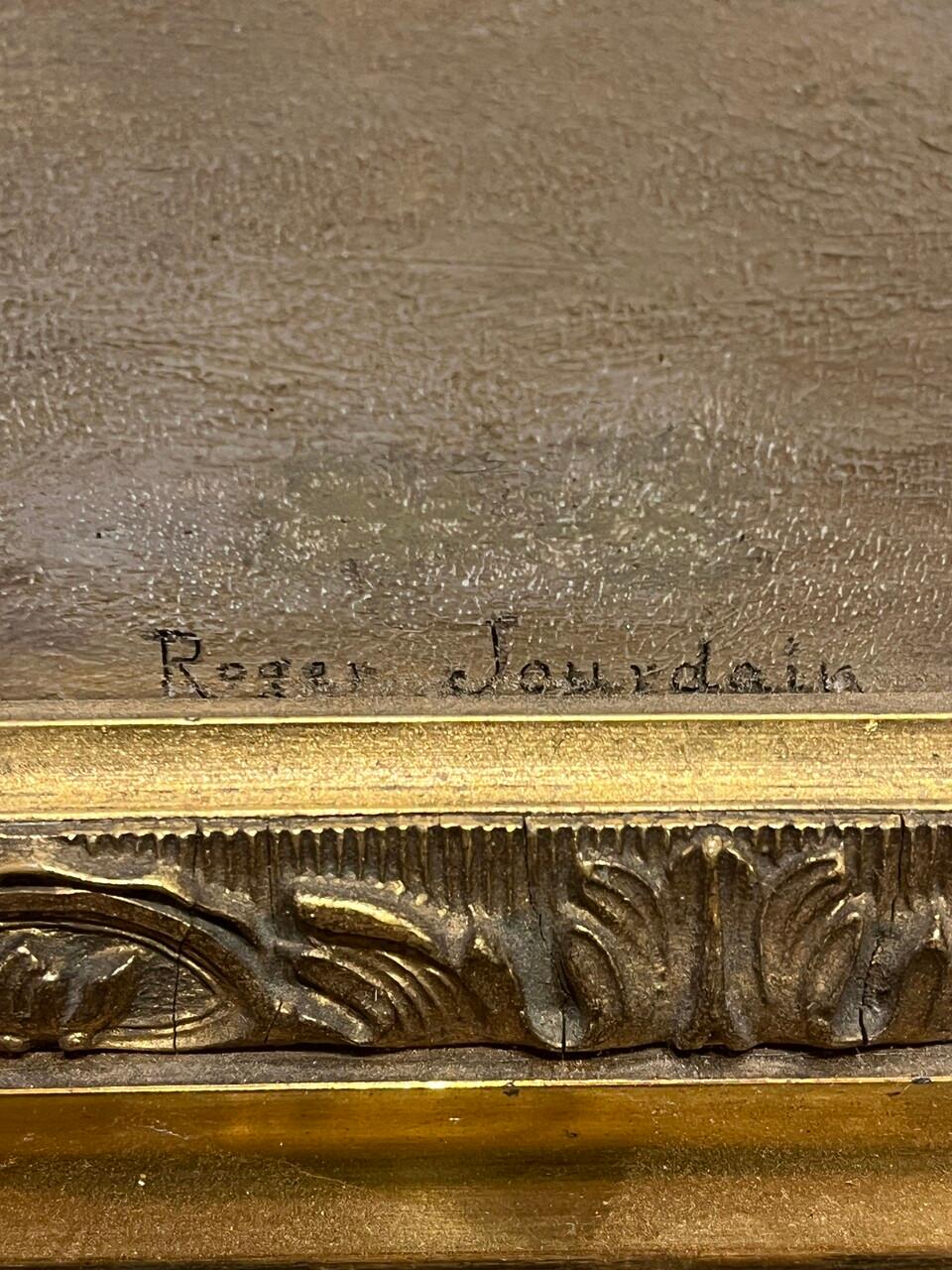 19th Century Roger Jourdain Oil on Panel Seascape 1