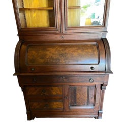 19th Century Roll Top Desk & Bookcase