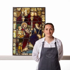 19th Century Roman Style Stained Glass Window