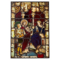 19th Century Roman Style Stained Glass Window