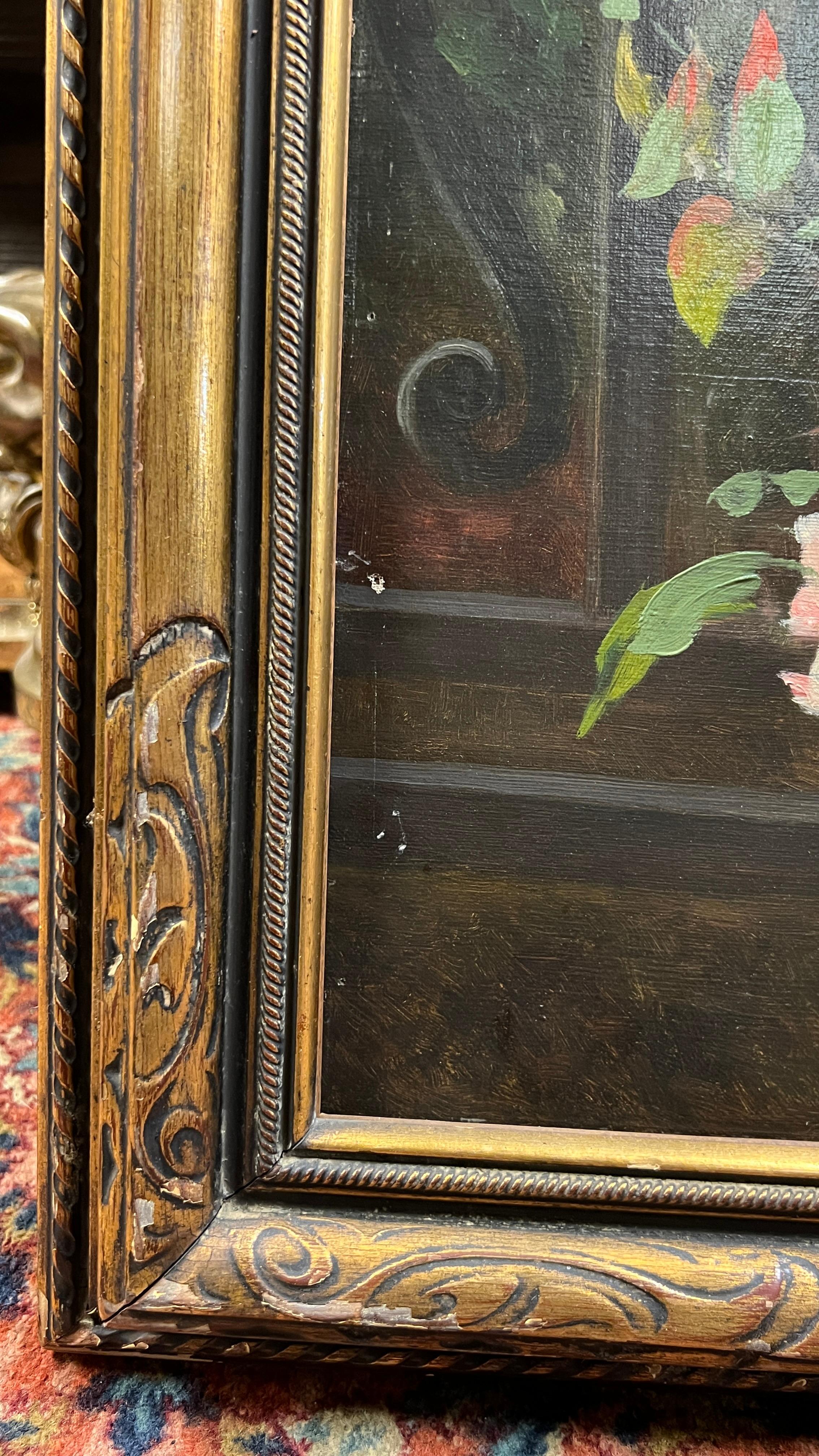 Canvas 19th Century Romantic Austrian Female Portrait Oil Painting Signed H Rodeck For Sale