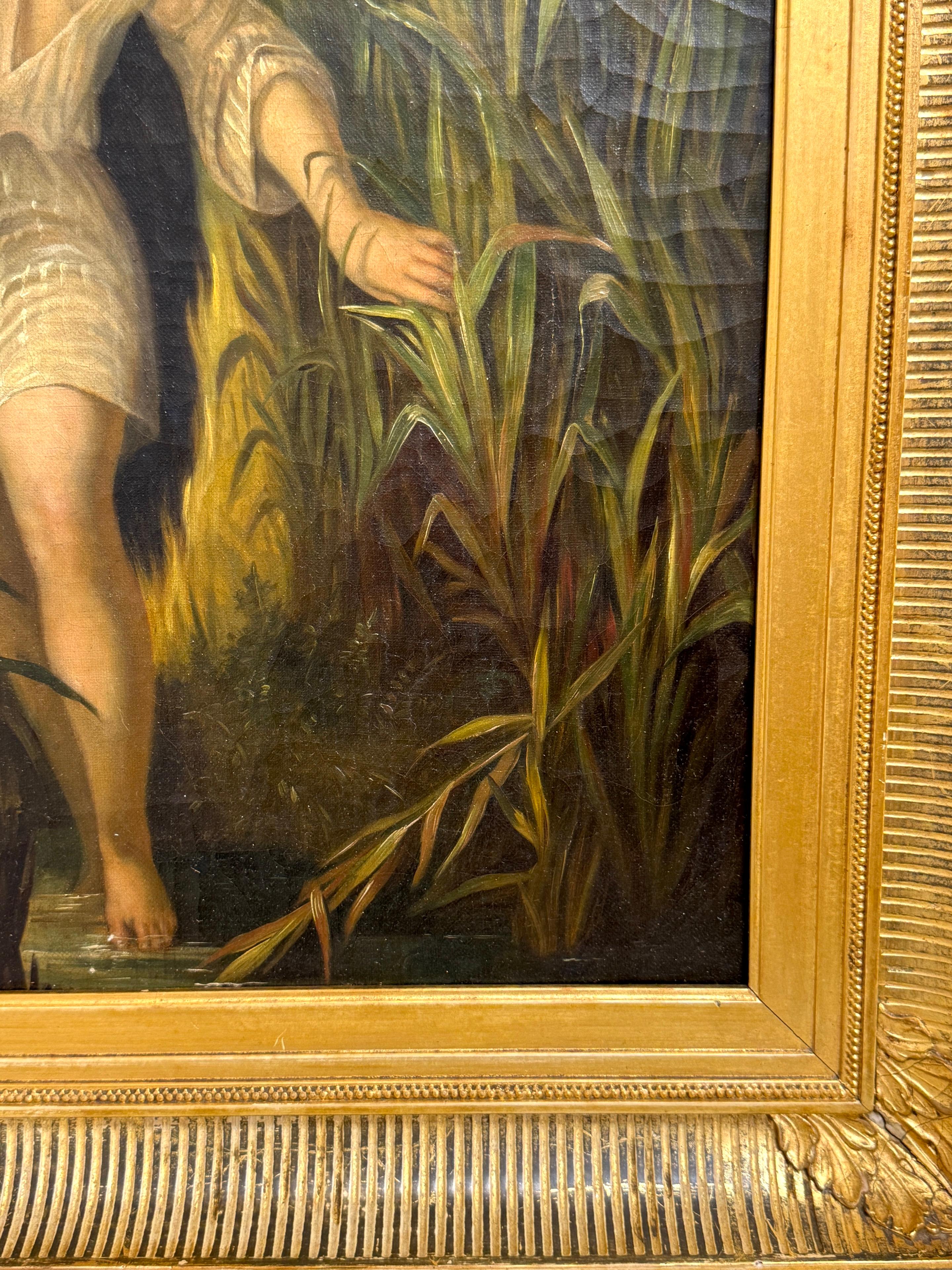 Toile Peinture romantique du XIXe siècle de la Continental School, Undine / Ondine (nymphe d'eau) en vente