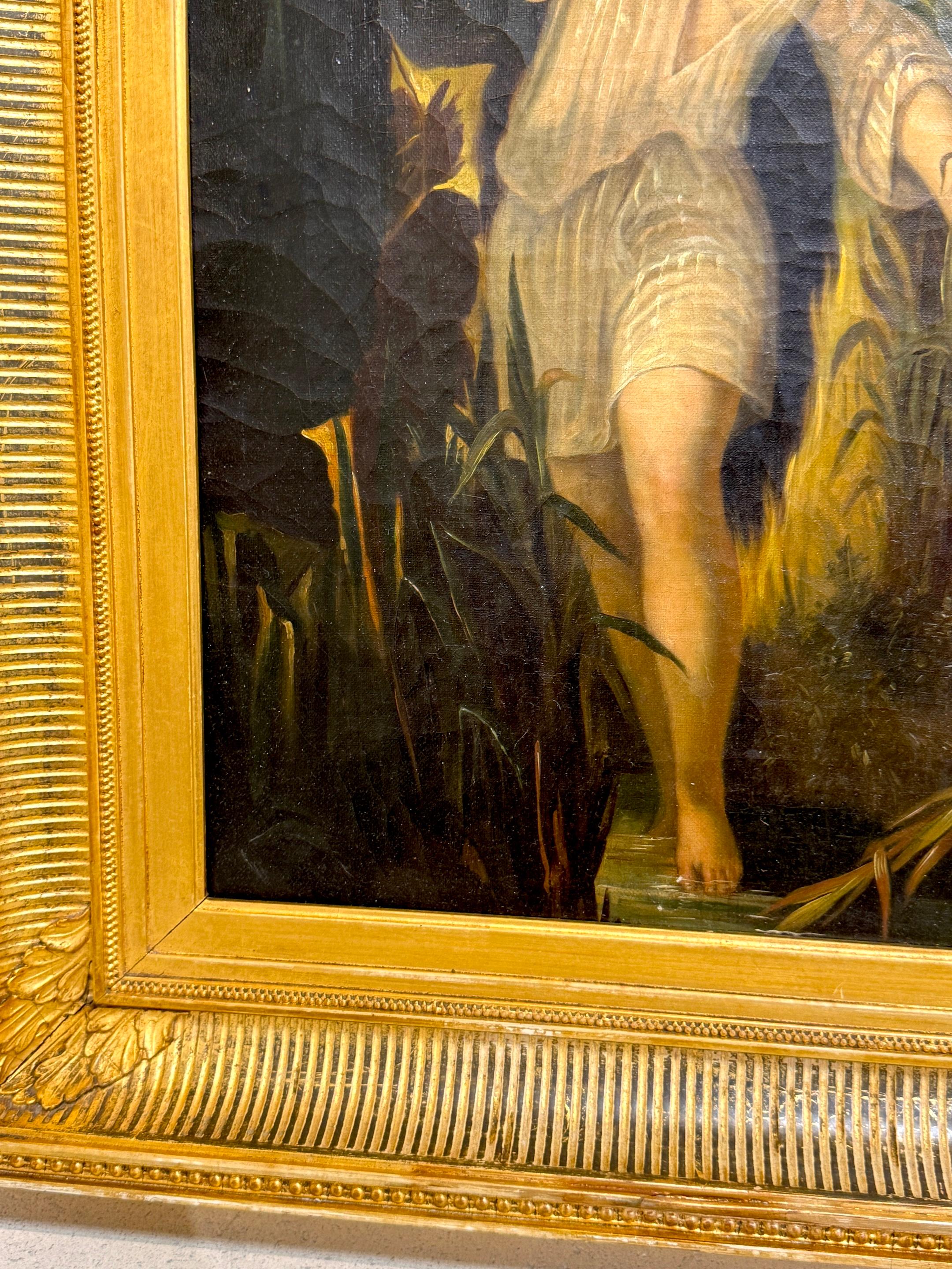 Peinture romantique du XIXe siècle de la Continental School, Undine / Ondine (nymphe d'eau) en vente 1