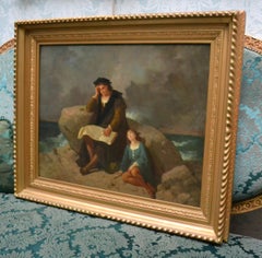 El explorador Pintura al óleo sobre lienzo, estilo romántico, siglo XIX