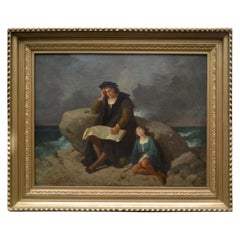 19th Century Romantic Movement Painting "The Explorer" Unsigned