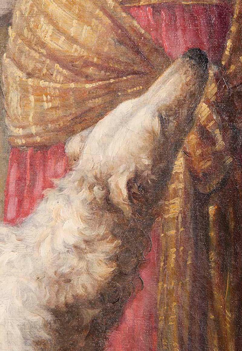 19th Century Romantic Oil Painting by Agapit Stevens 4