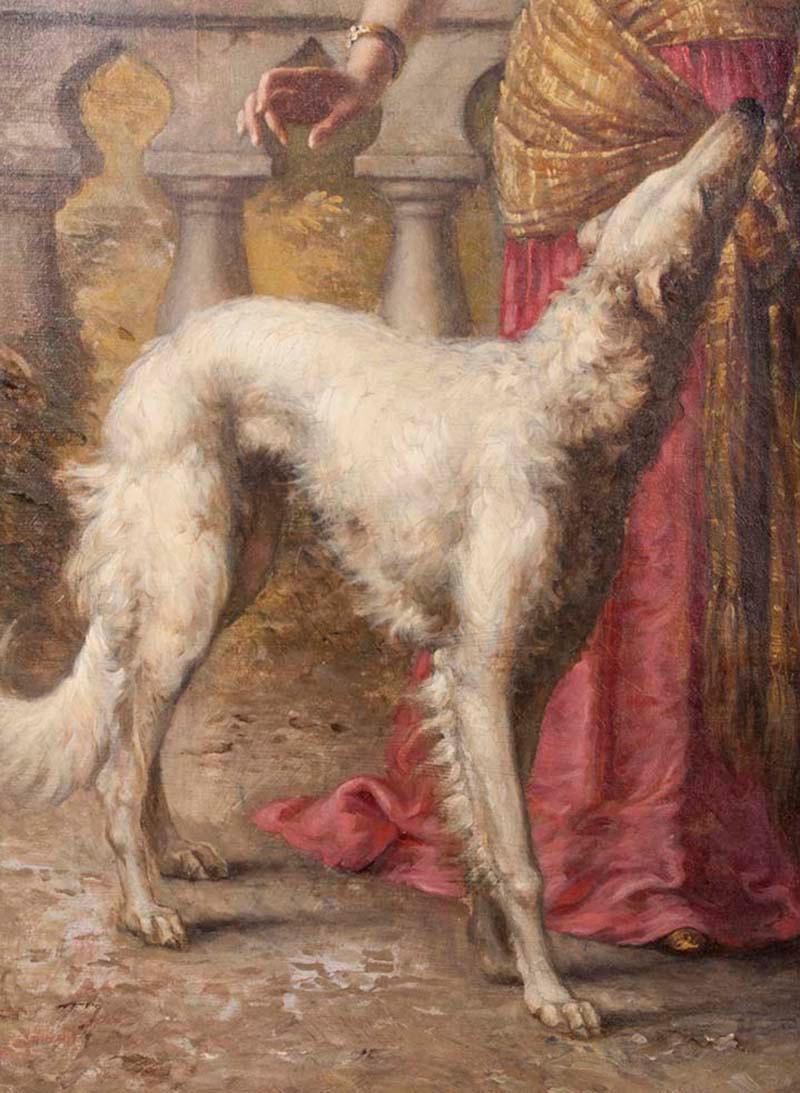 19th Century Romantic Oil Painting by Agapit Stevens 5