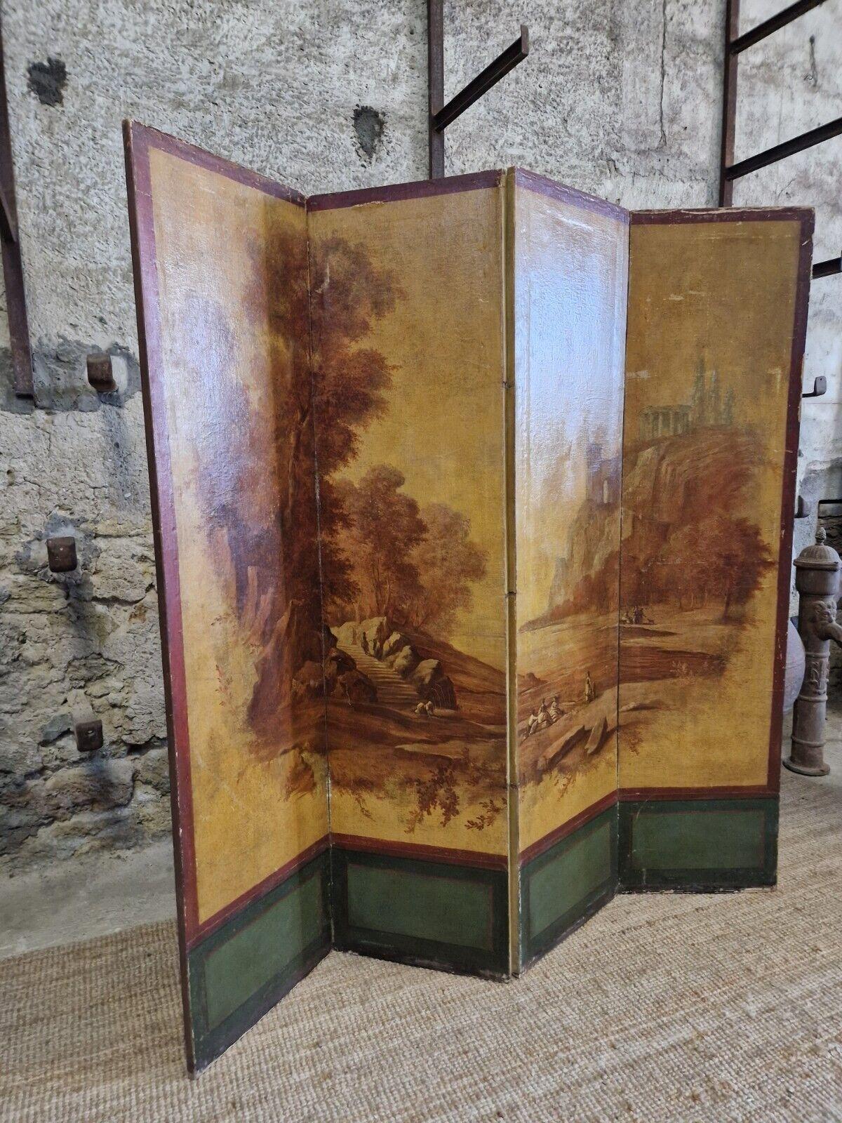 19th Century Room Screen Divider French Paravent For Sale 12