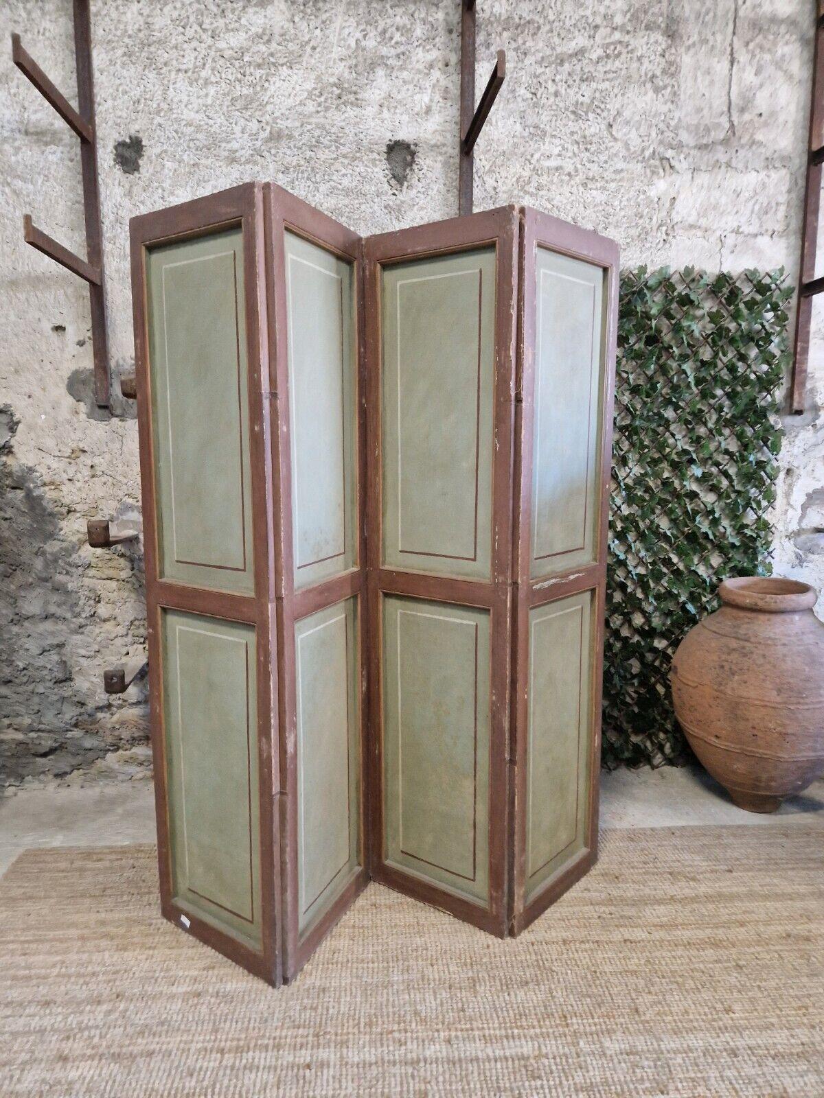 Wood 19th Century Room Screen Divider French Paravent For Sale