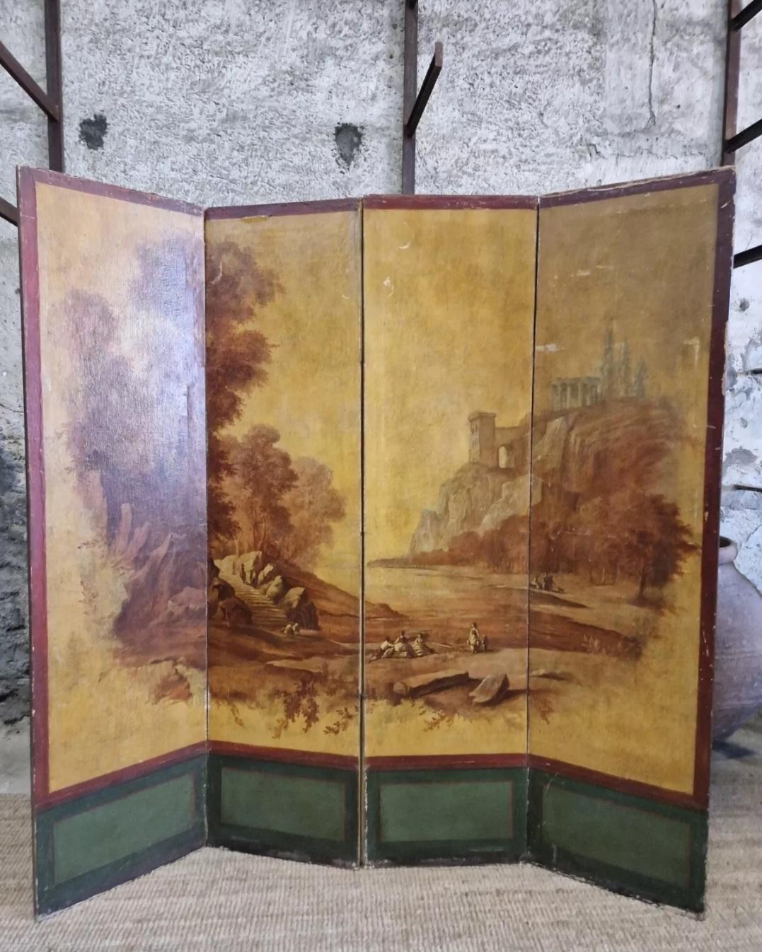 19th Century Room Screen Divider French Paravent For Sale 1