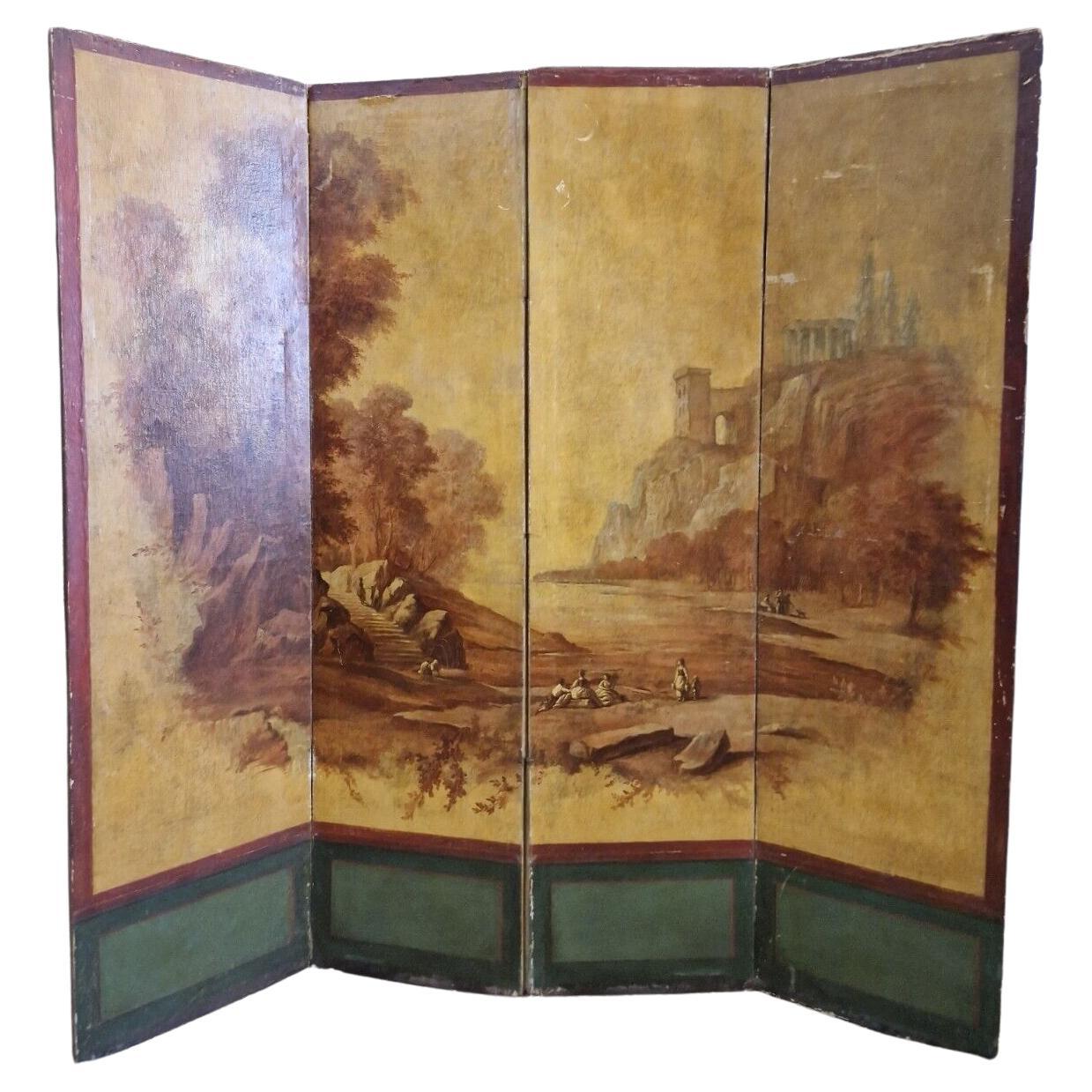 19th Century Room Screen Divider French Paravent For Sale