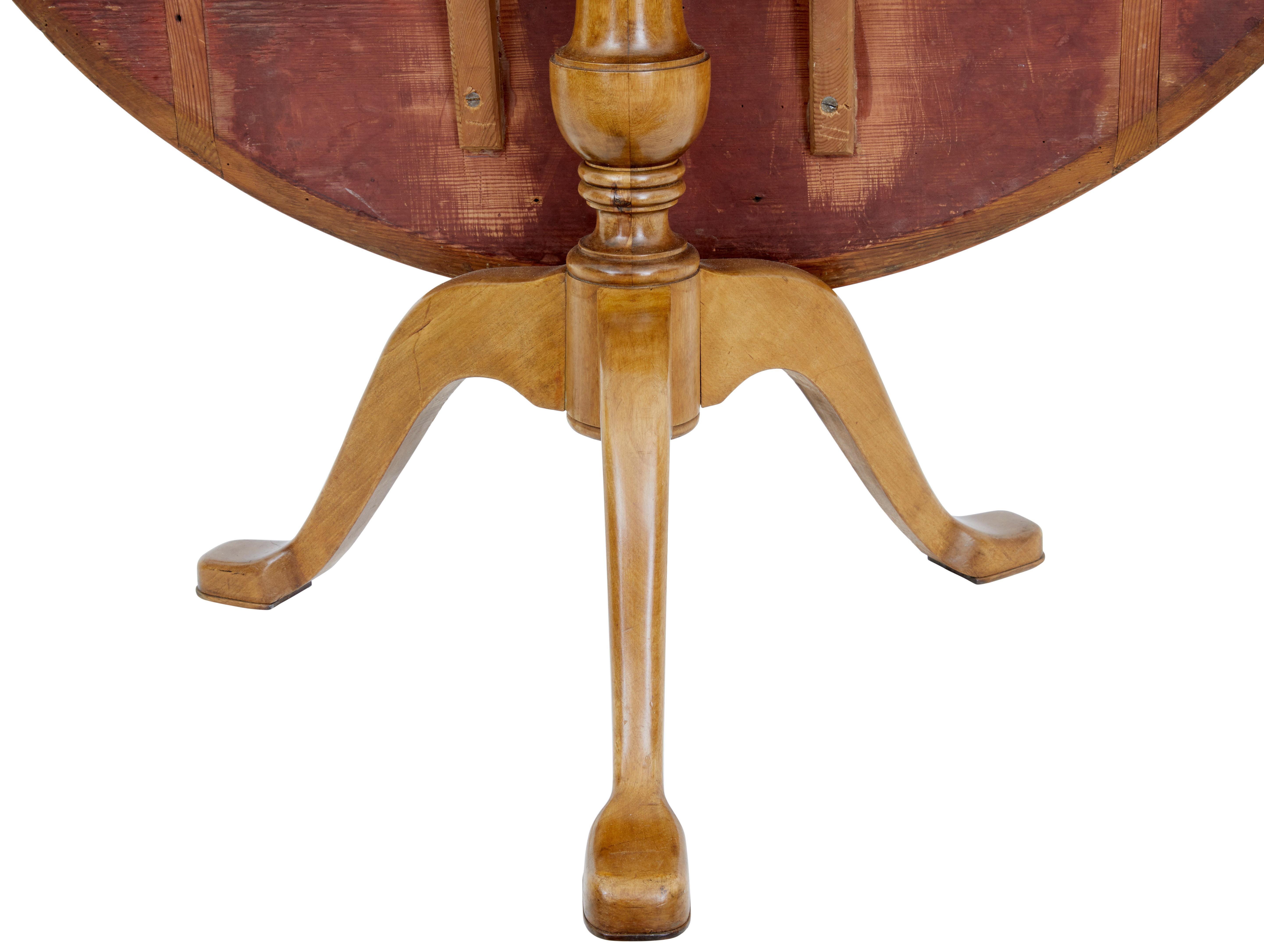 Late Victorian 19th Century Root Veneer Circular Tilt-Top Table