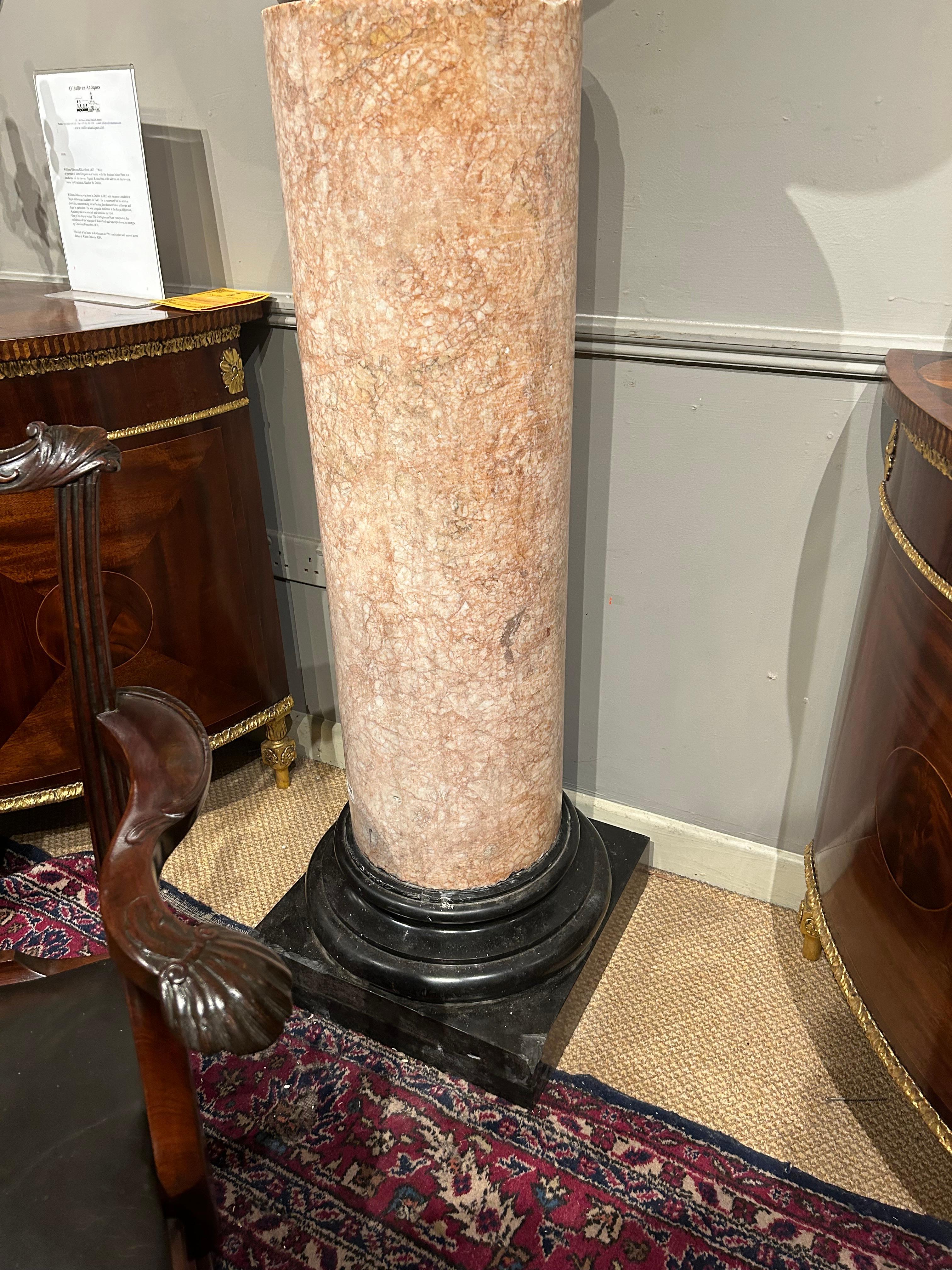 Neoclassical 19th Century Rosé Boréal Pillar For Sale