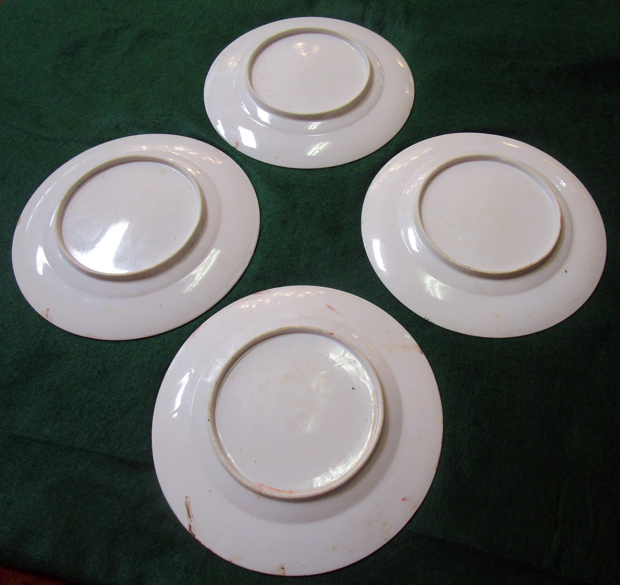 19th Century Rose Medallion Chinese Export Dinner Plate Set of Four 8