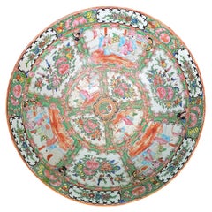 19th Century Rose Medallion Porcelain Bowl, Unmarked