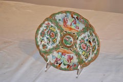 19th Century Rose Medallion Shaped Dish