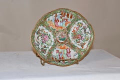 19th Century Rose Medallion Shaped Dish