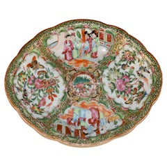 19th Century Rose Medallion Shaped Dish