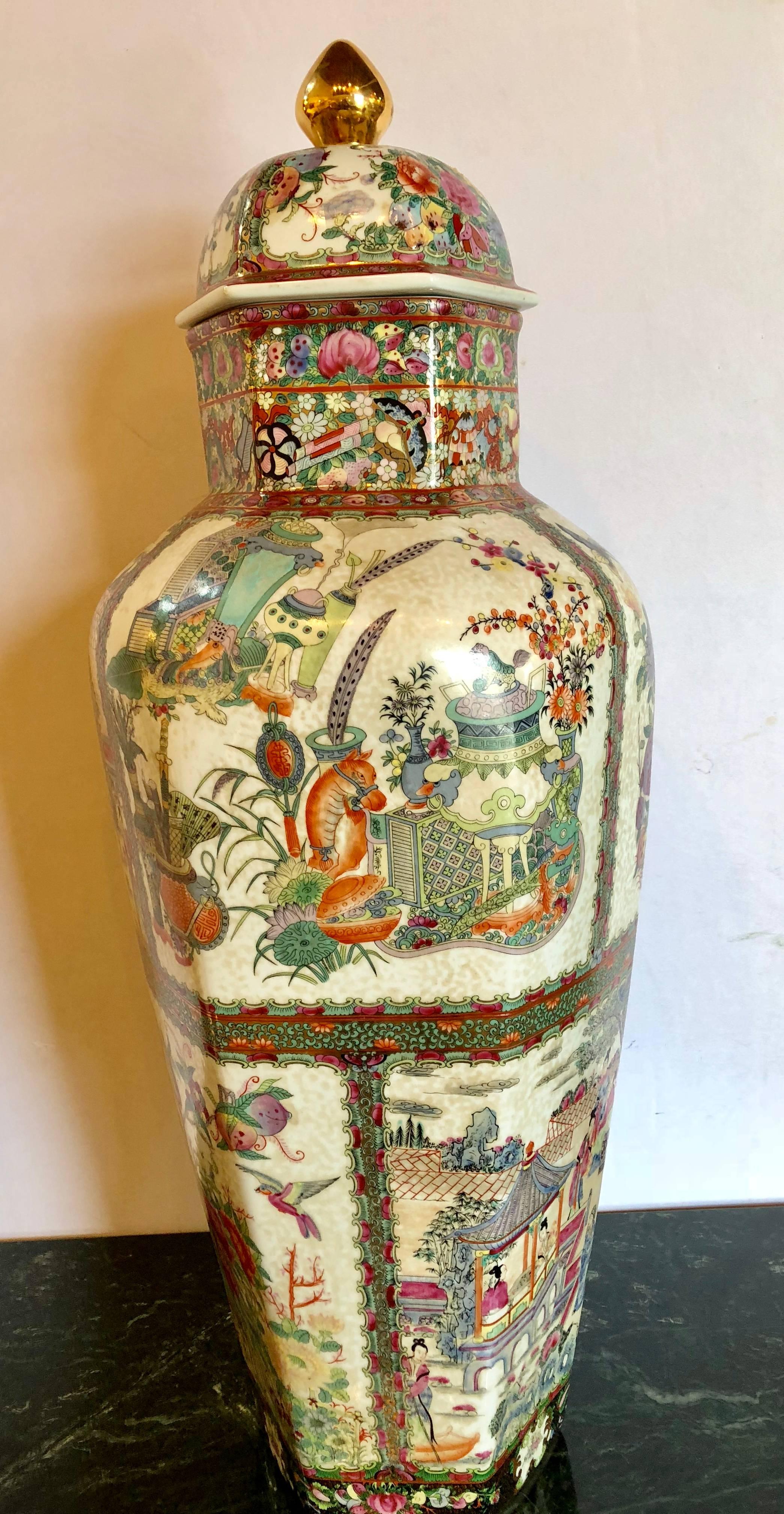 19th Century Rose Medellin Large Covered Jar Ching Dynasty 11