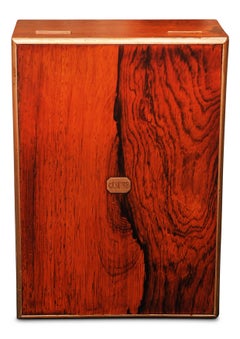 19th Century Rosewood and Brass Bound Grooming Box With Internal Mirror