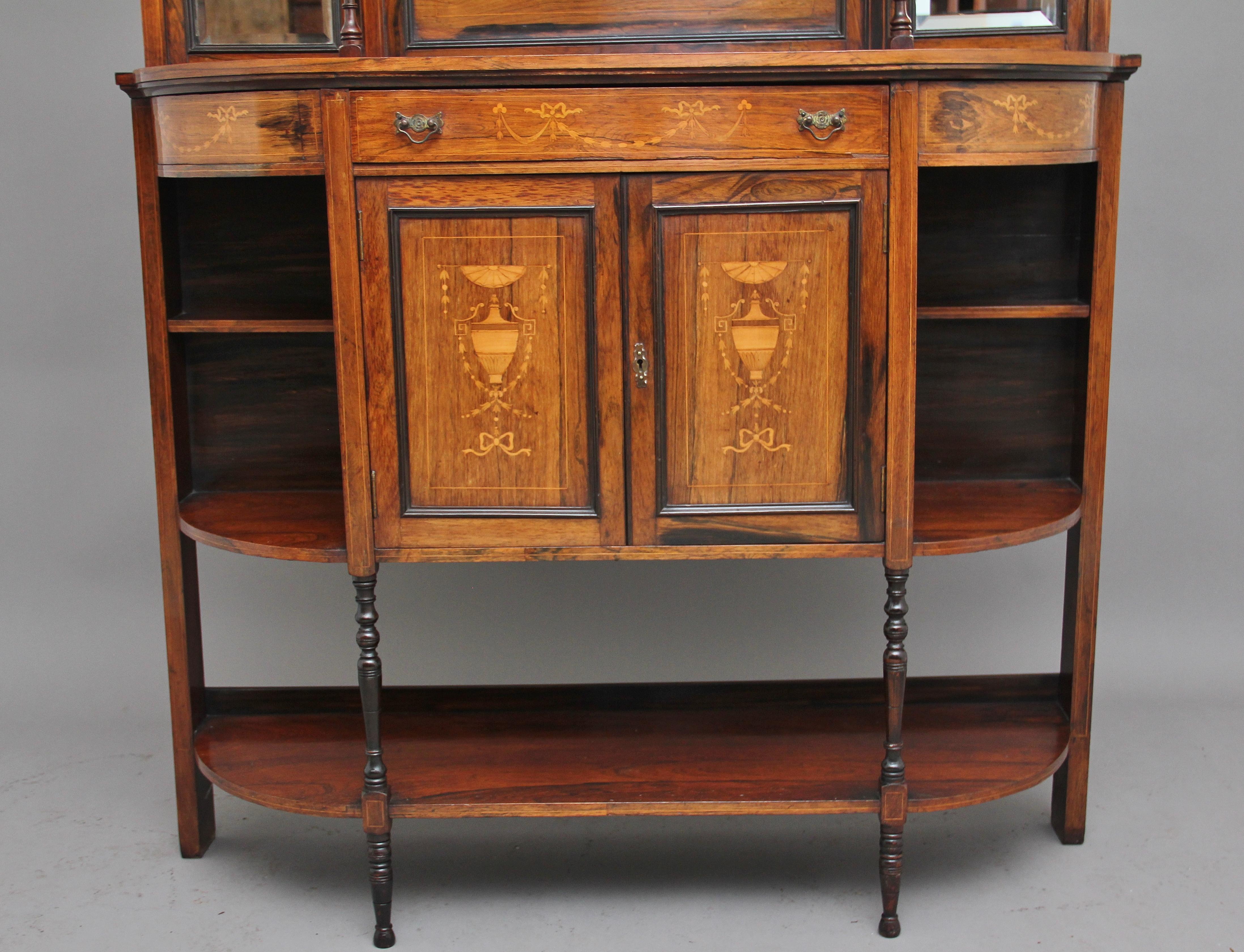 19th Century Rosewood and Inlaid Cabinet In Good Condition In Martlesham, GB
