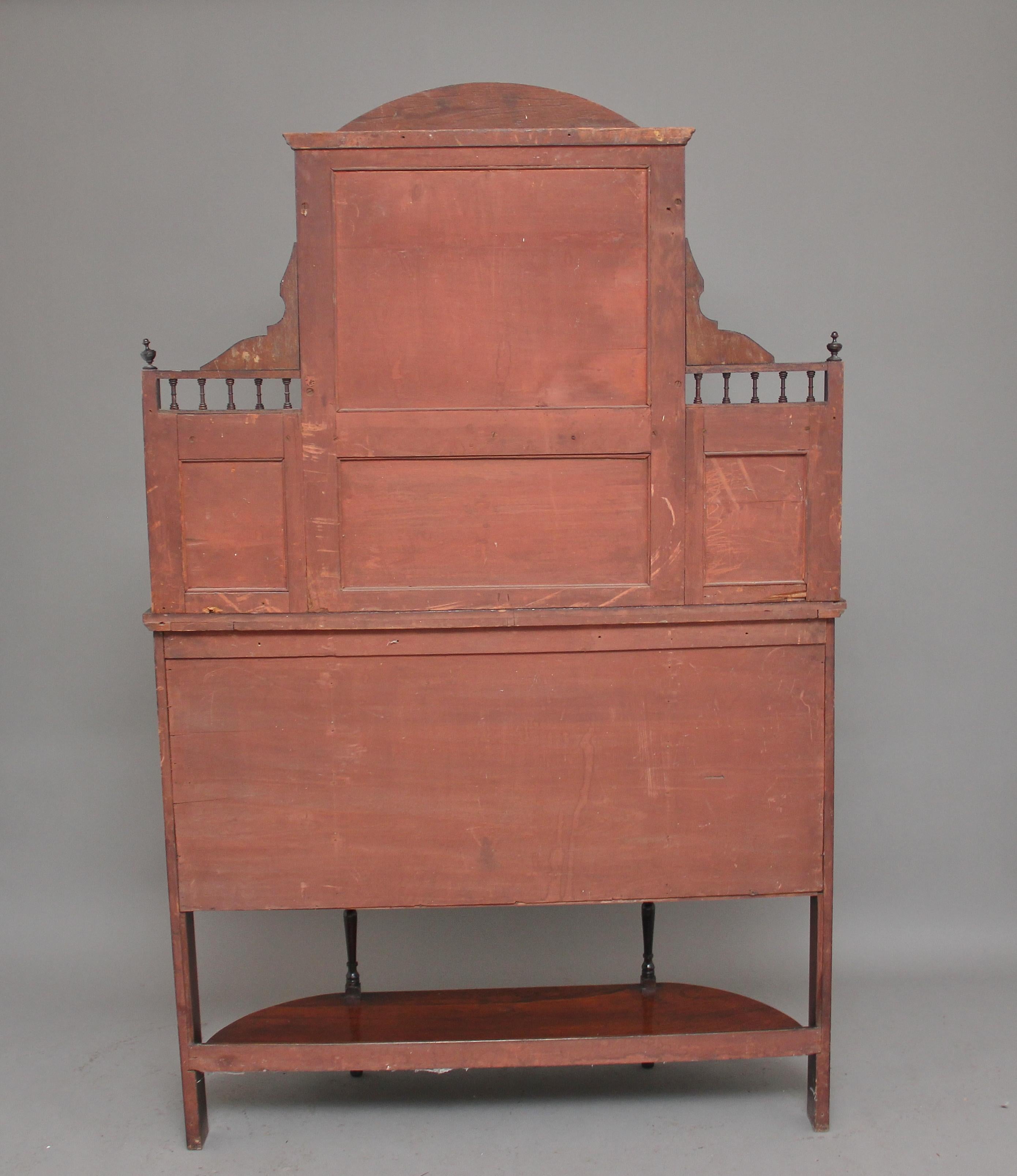 19th Century Rosewood and Inlaid Cabinet 1