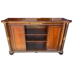 19th Century Rosewood and Steel English Regency Bookcase or Cabinet