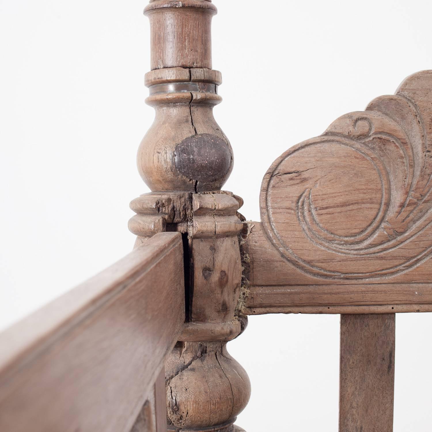 19th Century Rosewood and Teak Bed from Western Rajasthan, India 5