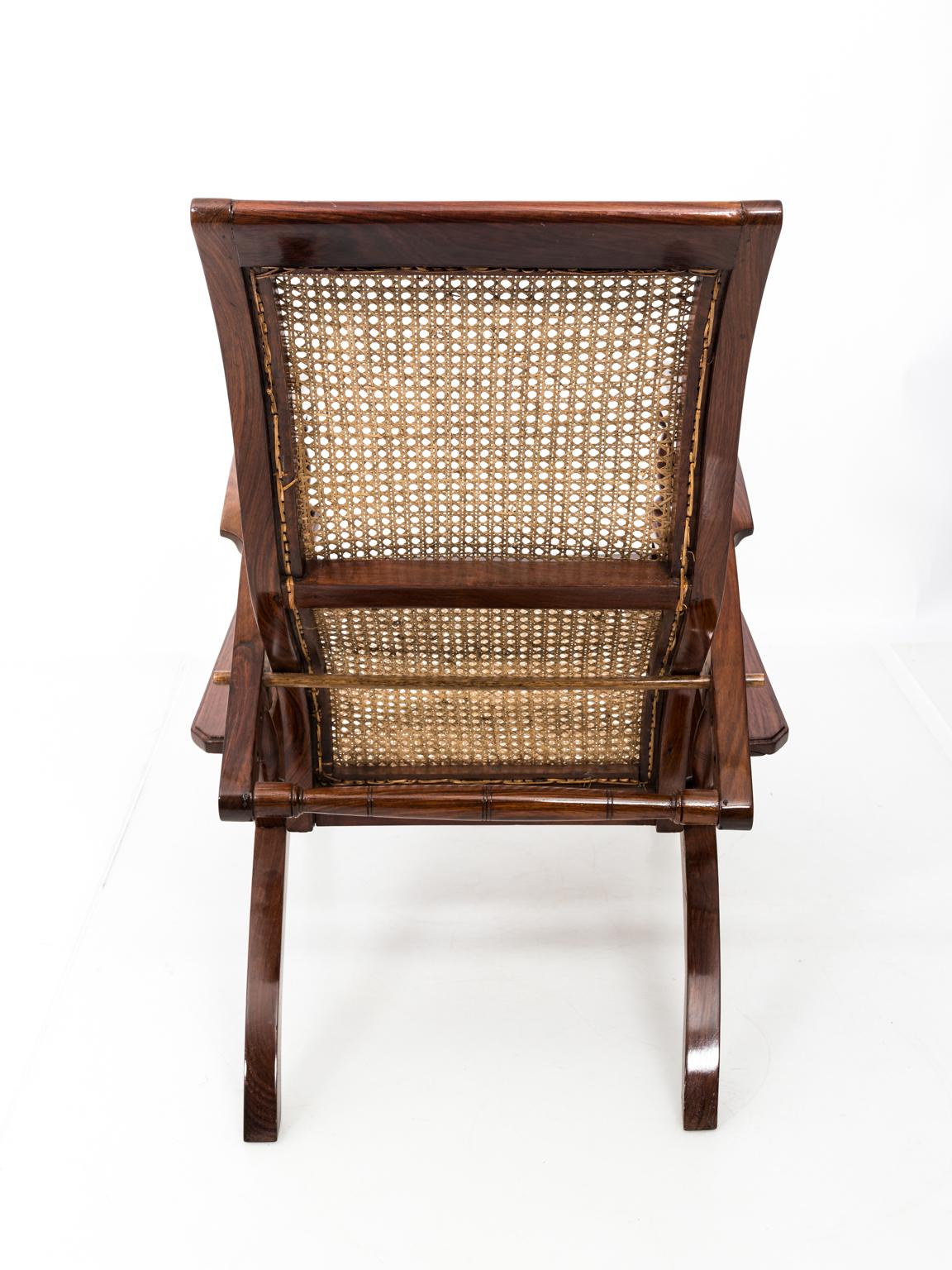 19th Century Rosewood Anglo-Indian Plantation Armchair In Good Condition For Sale In Stamford, CT