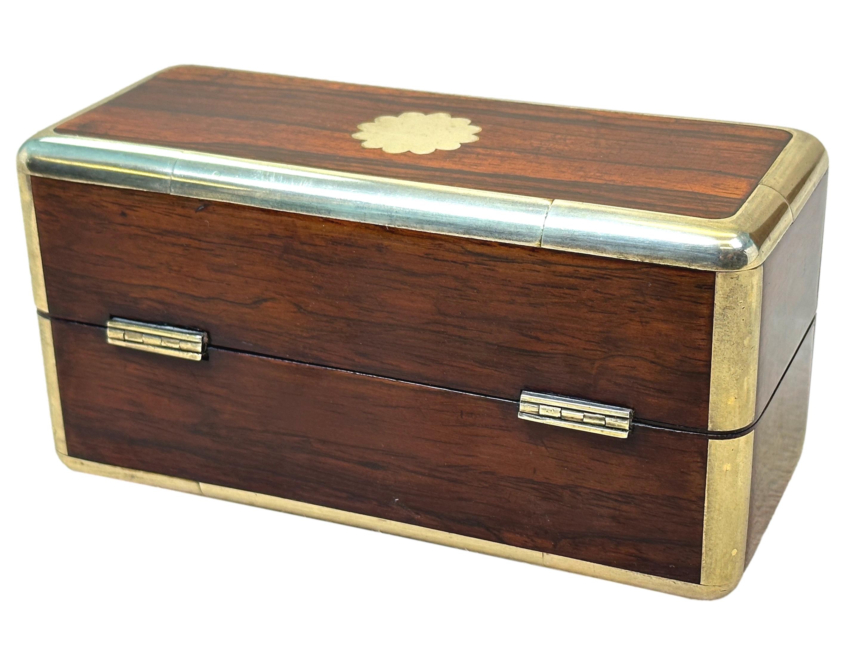 19th Century, Rosewood & Brass Scent Box For Sale 3