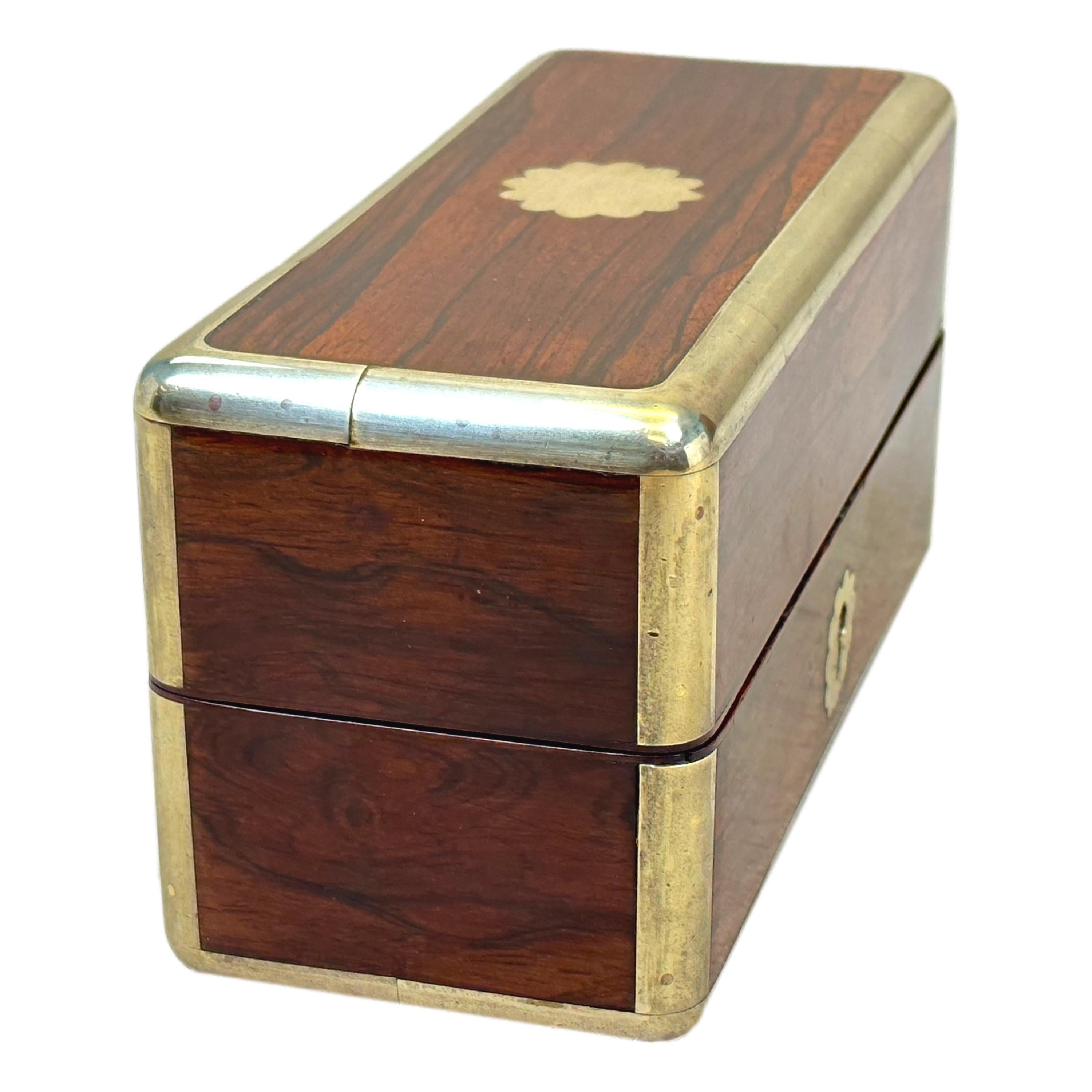 19th Century, Rosewood & Brass Scent Box For Sale 2