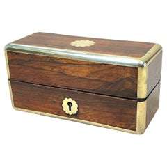 Antique 19th Century, Rosewood & Brass Scent Box