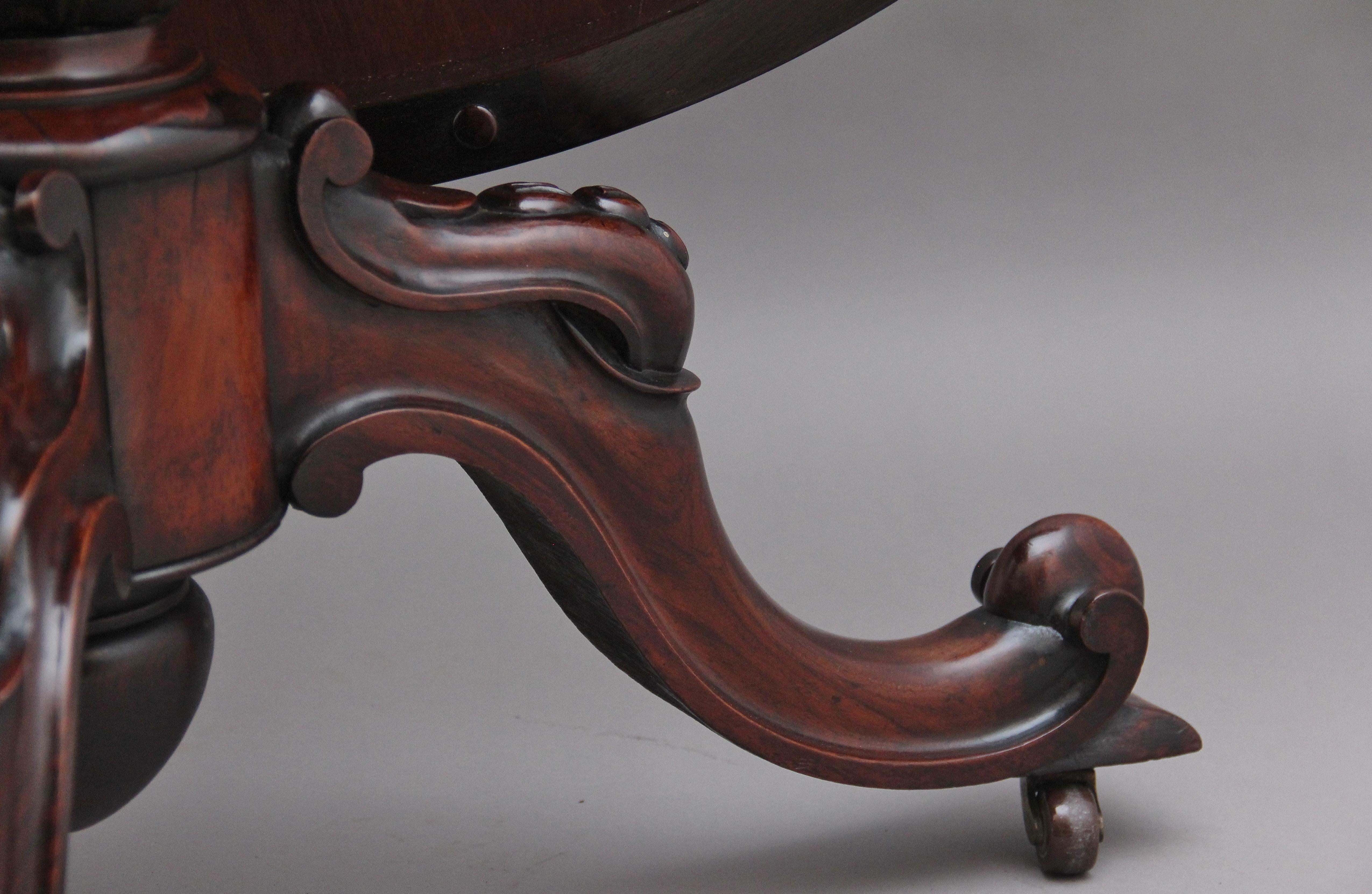 19th Century Rosewood Breakfast Table For Sale 3
