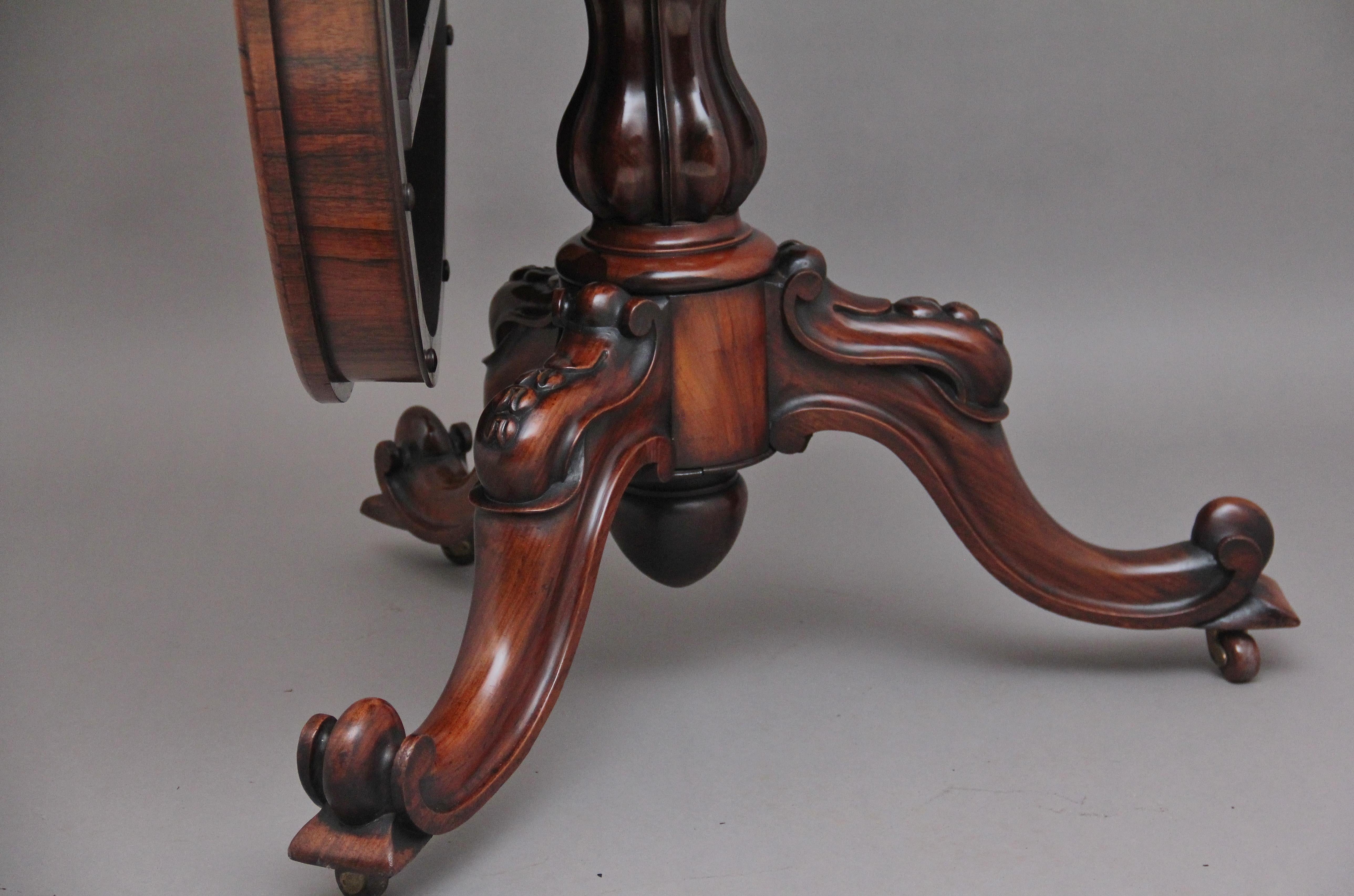 19th Century Rosewood Breakfast Table For Sale 4