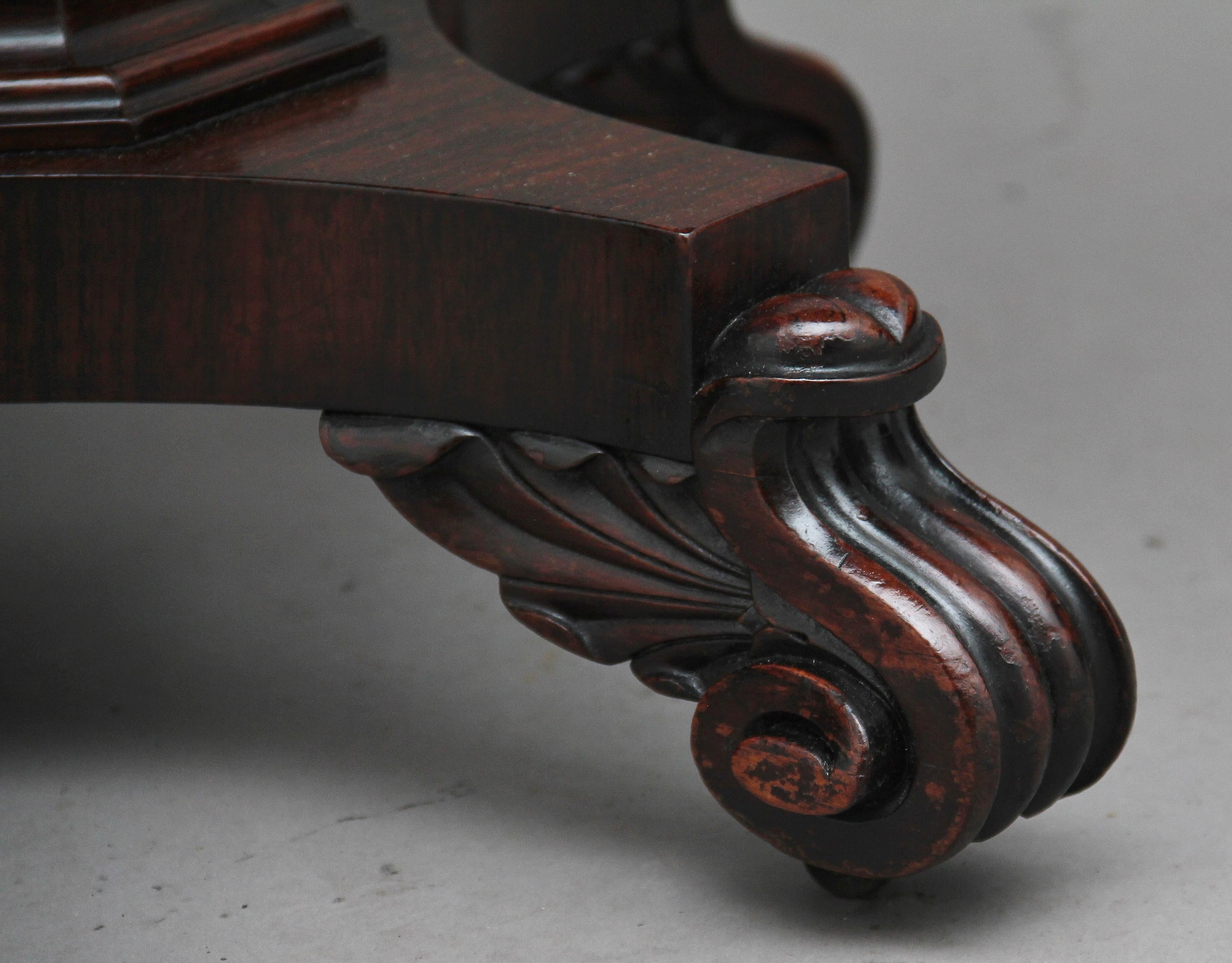 19th Century Rosewood Card Table 4