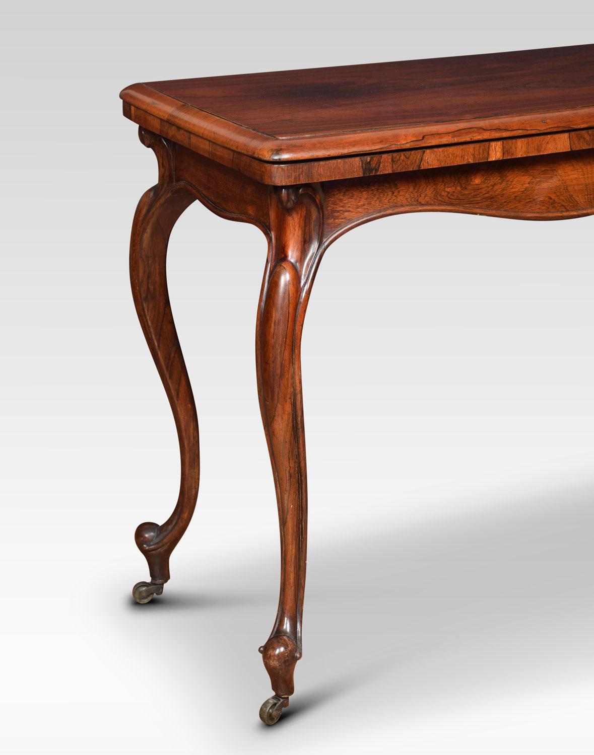 British 19th Century Rosewood Card Table