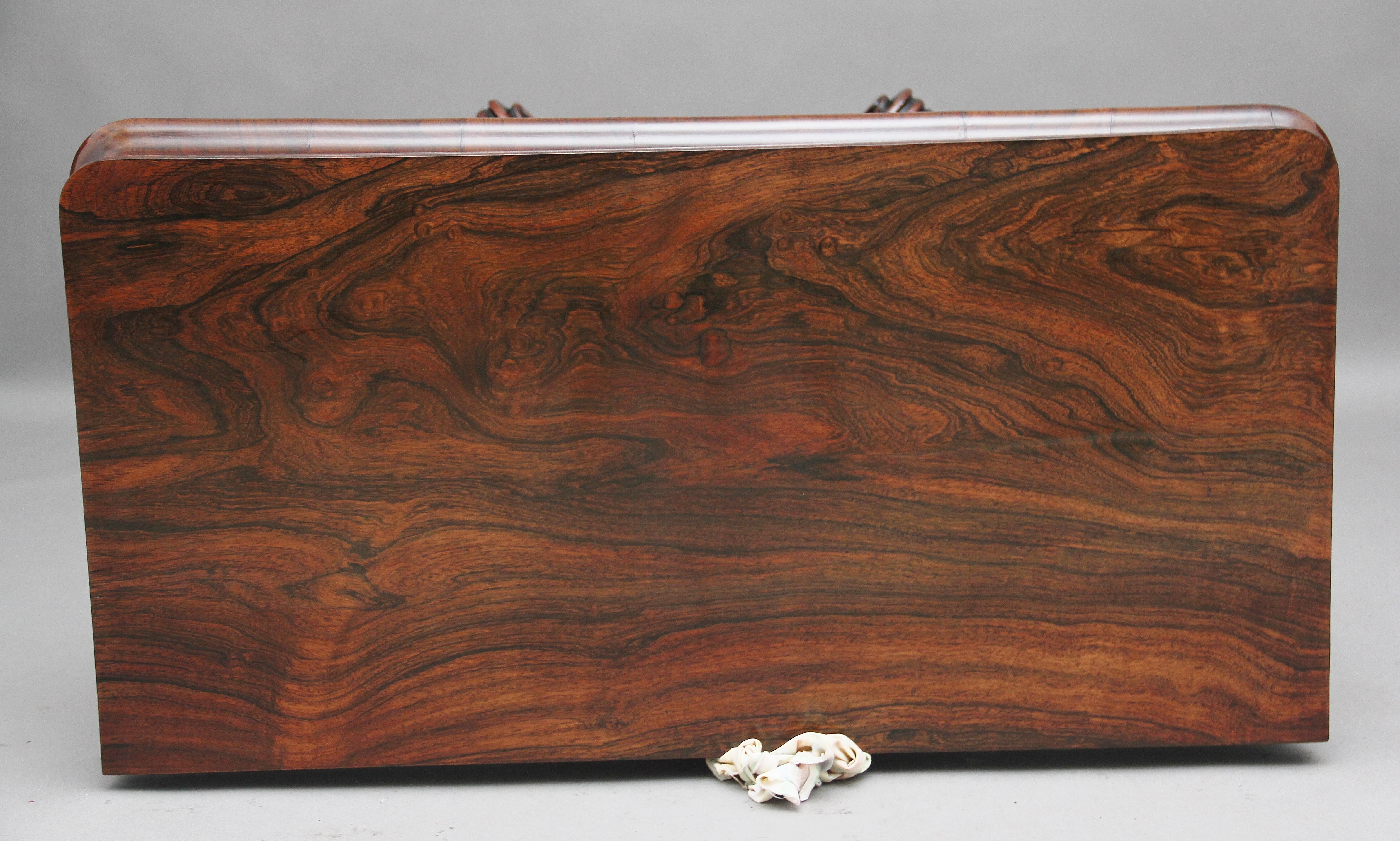 19th Century Rosewood Card Table 2