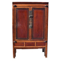 cabinet d'érudit chinois en bois de rose du 19ème siècle