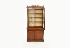 19th Century Rosewood Display Cabinet / Bookcase
