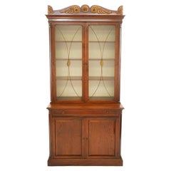 19th Century Rosewood Display Cabinet / Bookcase