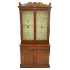 19th Century Rosewood Display Cabinet / Bookcase