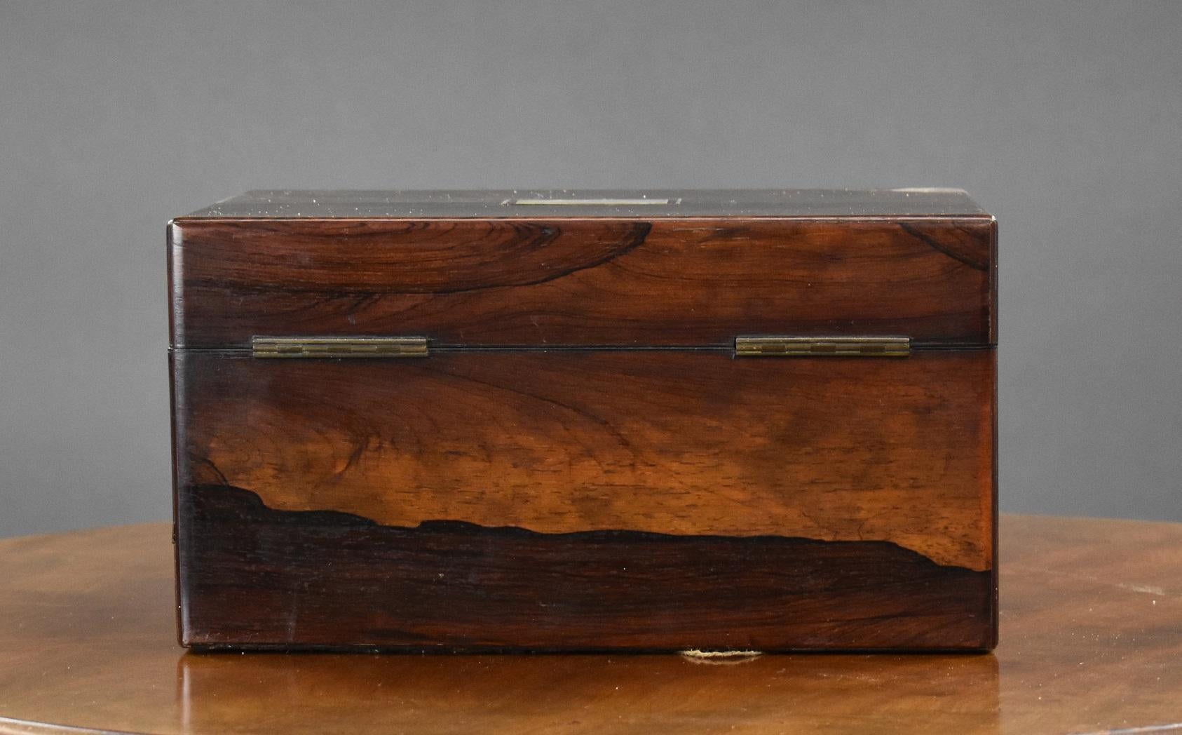 European 19th Century Rosewood Dressing/Jewellery Box For Sale