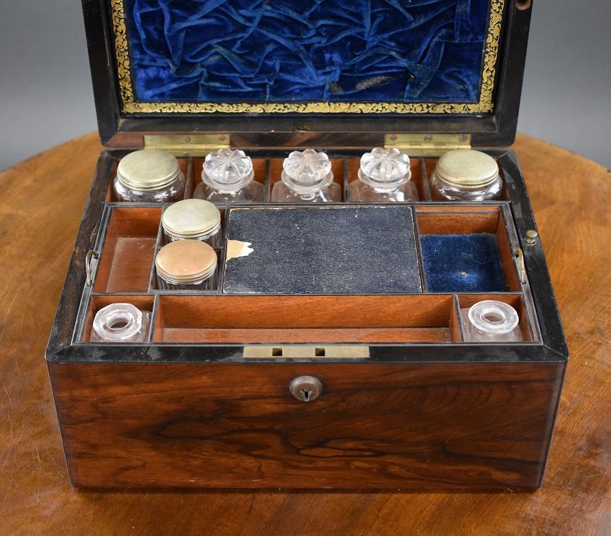 19th Century Rosewood Dressing/Jewellery Box For Sale 1