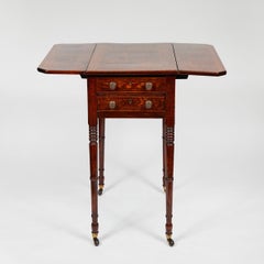 19th Century Rosewood Drop-Leaf Side Table