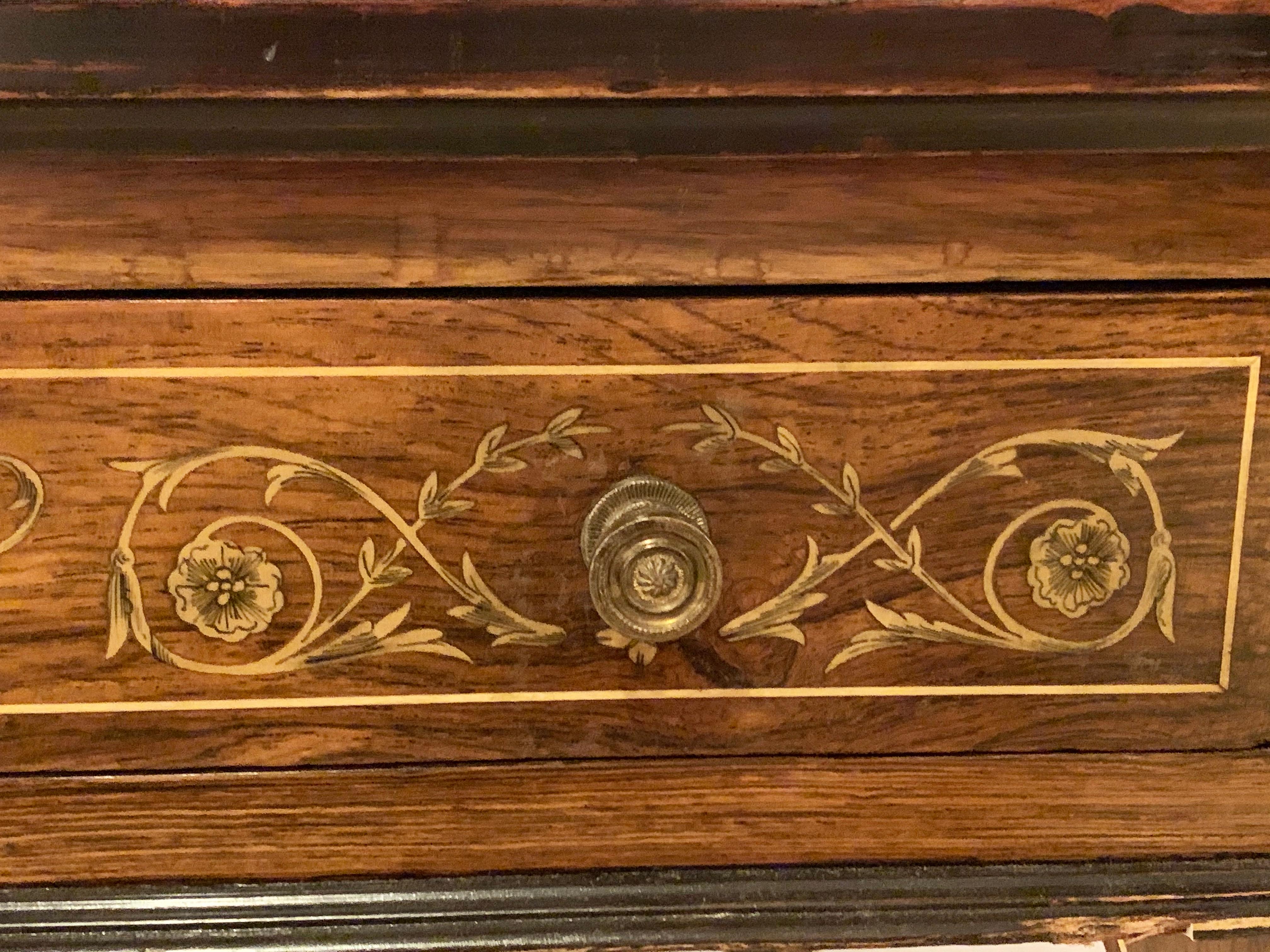 19th Century Rosewood English Card Table 5