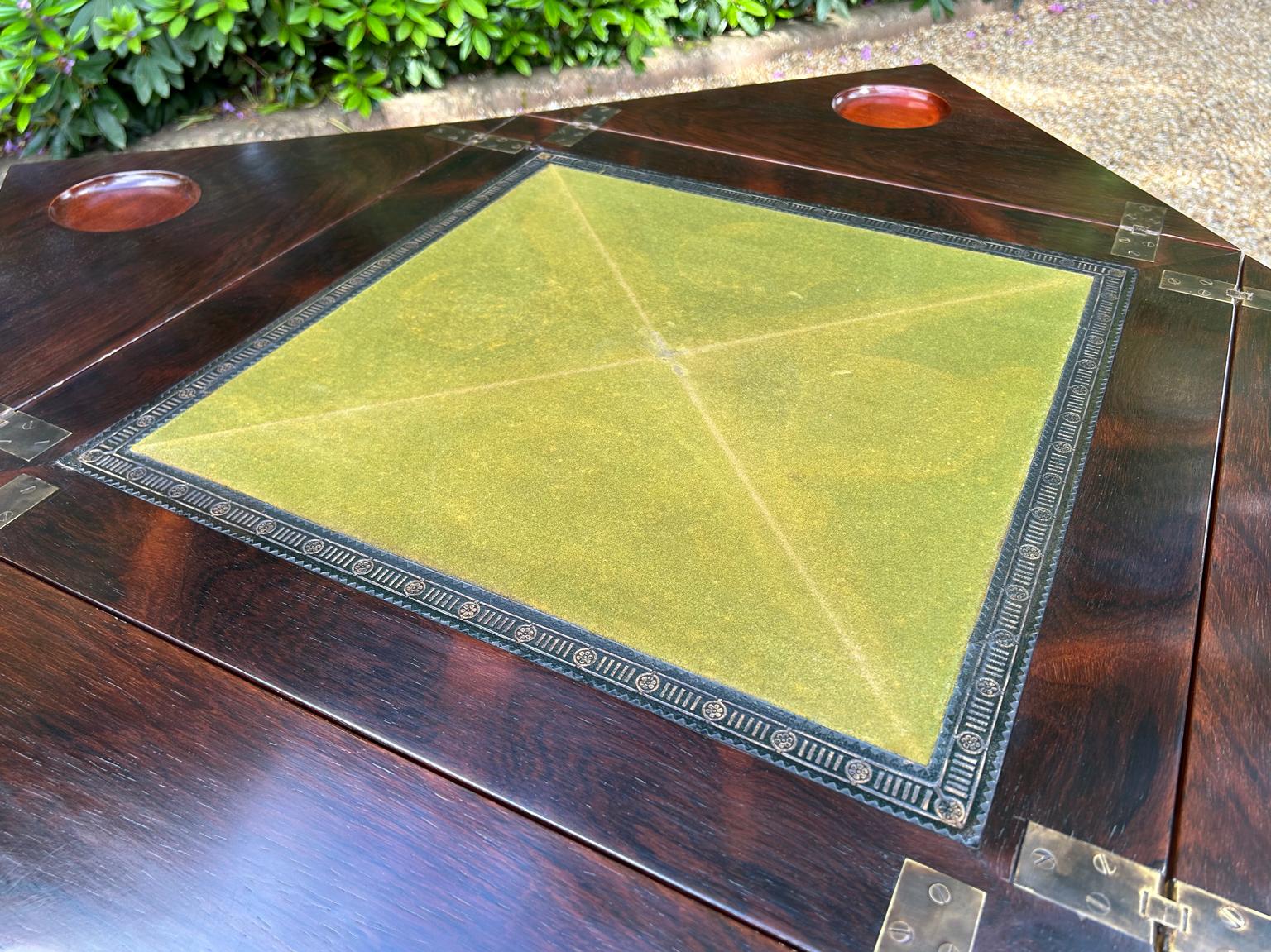 19th Century Rosewood Envelope Card Table For Sale 5