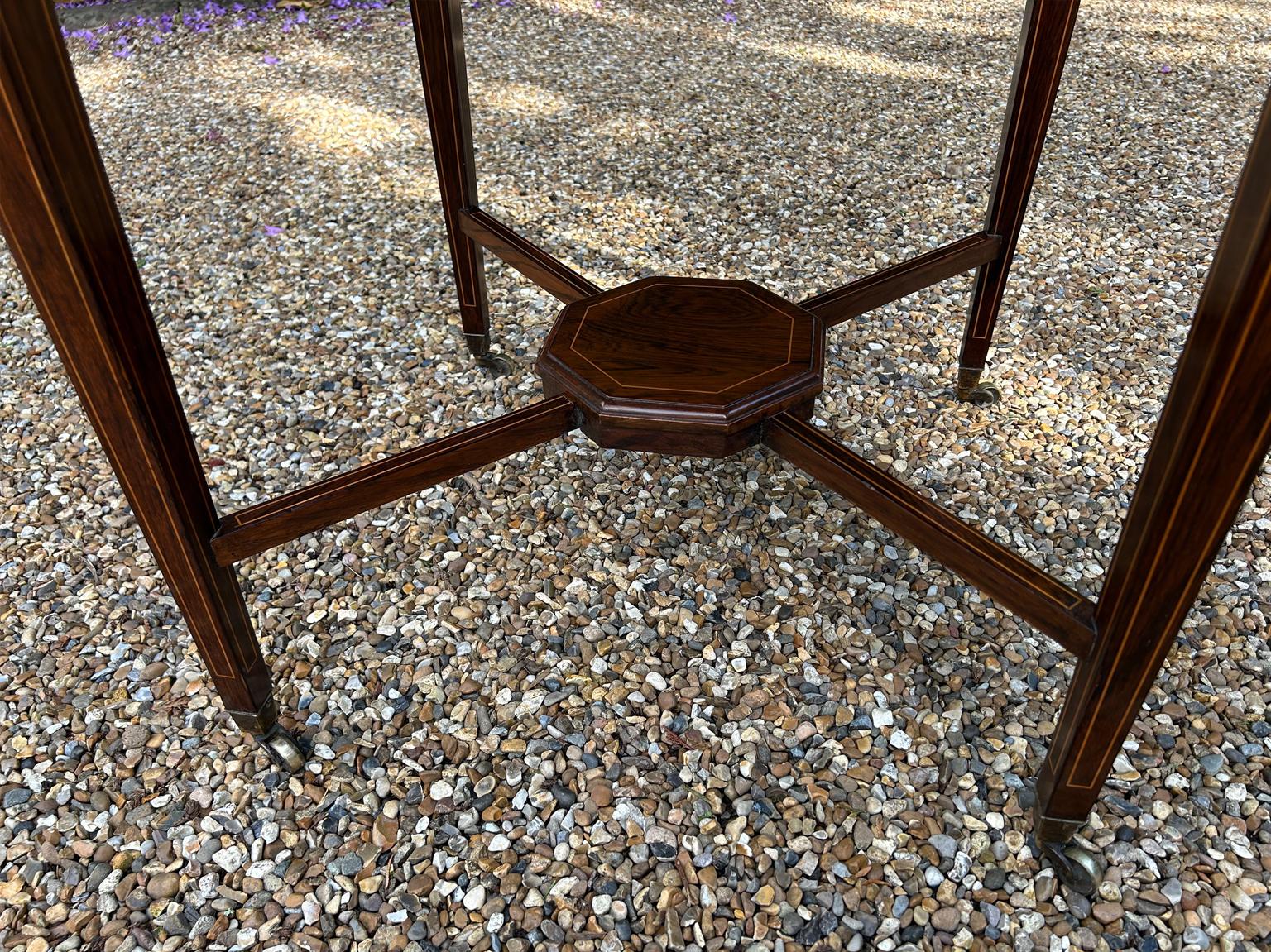 19th Century Rosewood Envelope Card Table For Sale 7