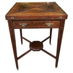 19th Century Rosewood Envelope Card Table