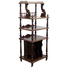 Antique 19th Century Rosewood Four-Tier Shelf